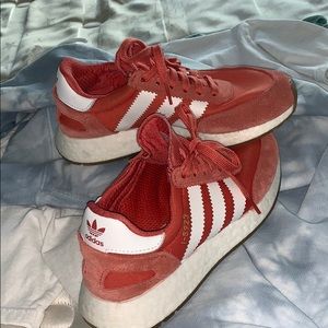 Adidas orange/red shoes
